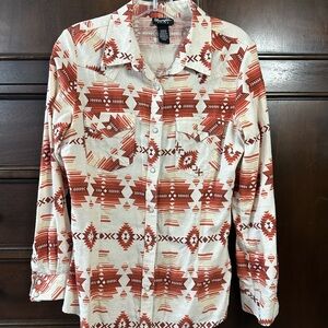 Wrangler Red and Cream Patterned Shirt